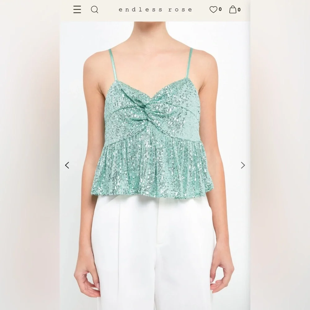 ENDLESS ROSE Sequin Top - Picture 10 of 12
